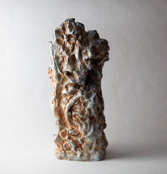 Soda-Fired Ceramic Sculptural Vase