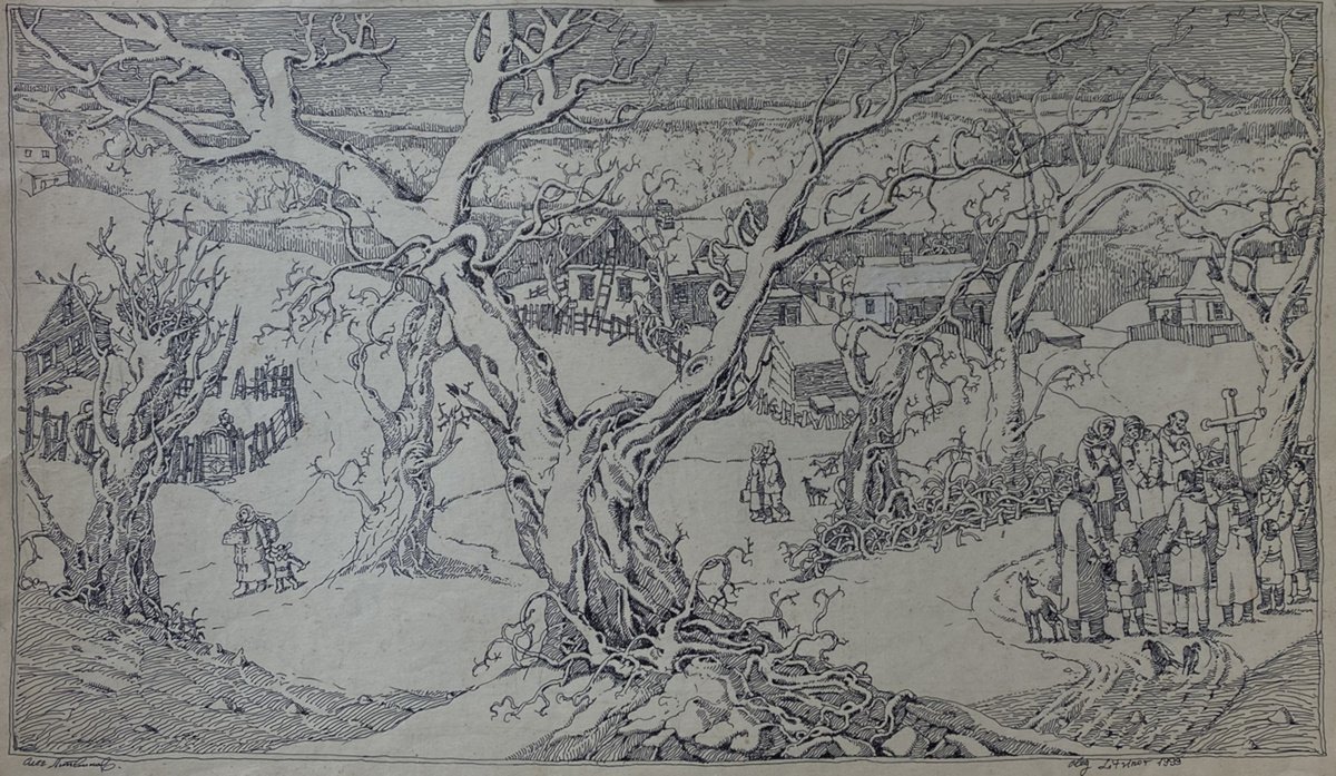 Impressionistic Landscape Painting By Oleg And Alexander Litvinov, 14 X 24", Winter, Original Artwork