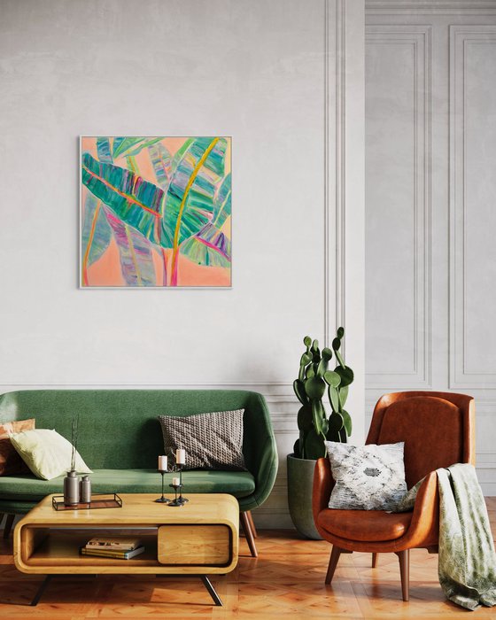 'Rainbow Banana Leaves'