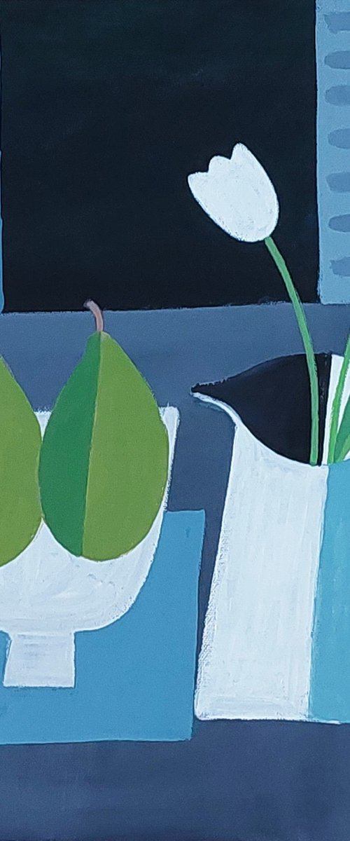 Three White Tulips by Jan Rippingham