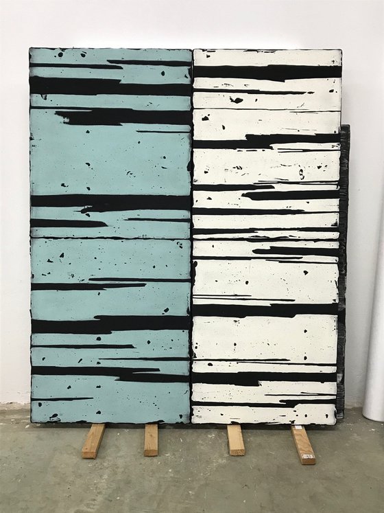 Untitled (light blue and white), 2019