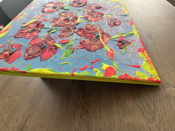 Abstract Red flowers