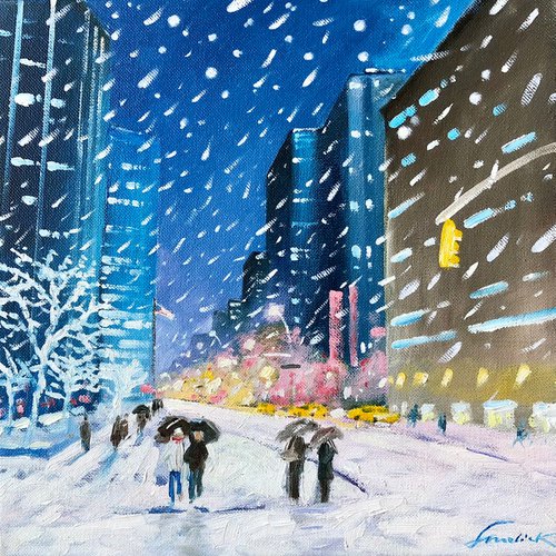 Snowfall in NY #2 by Volodymyr Smoliak