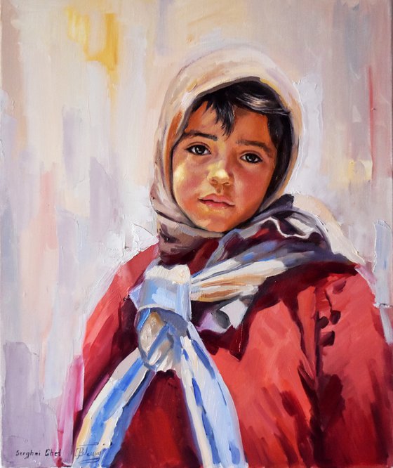 Portrait study, a girl from the East.