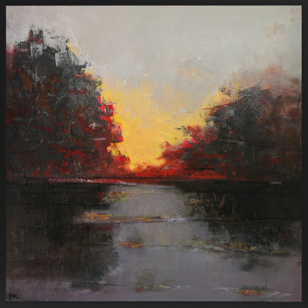 Sunset on the River by Bo Kravchenko