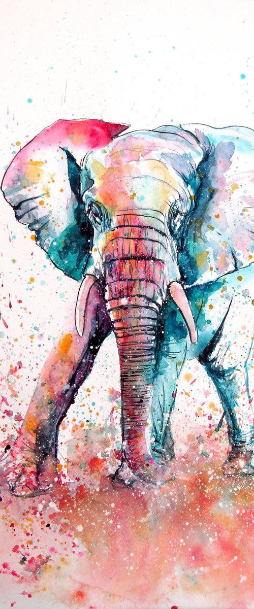 Playful elephant II by Kovács Anna Brigitta
