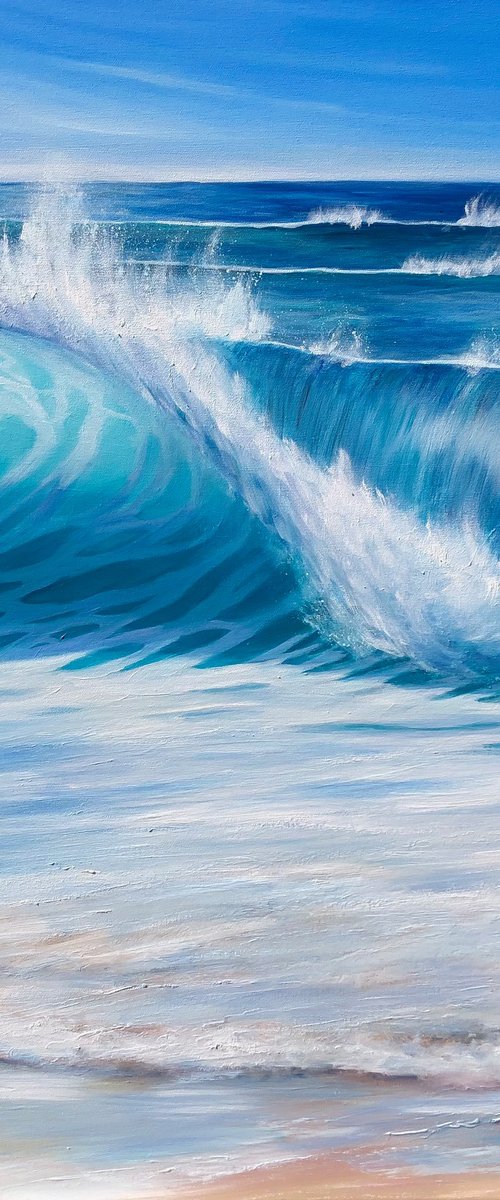 Turquoise Wave Cresting by Catherine Kennedy
