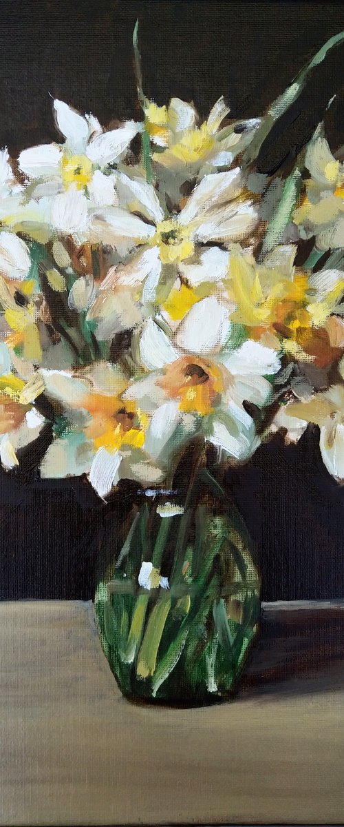 Still life with daffodils by Sebastian Beianu