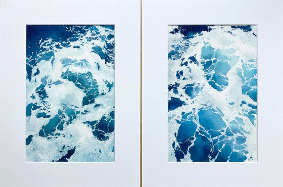 Sea Foam (Diptych)