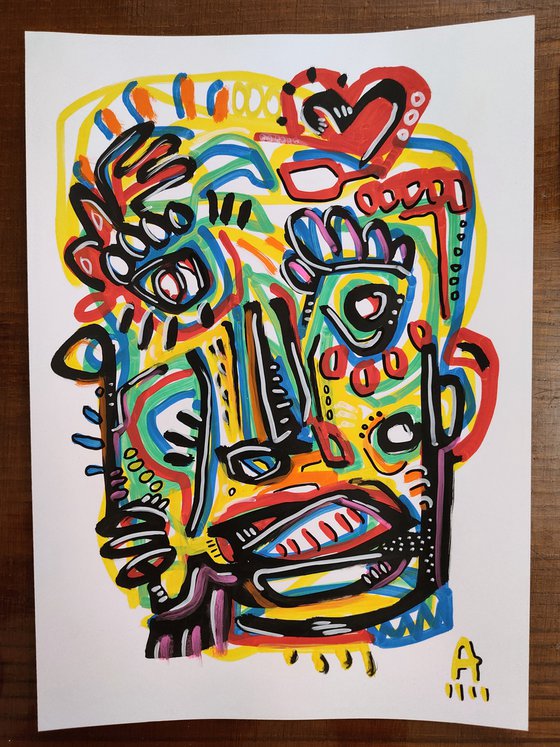 CRAZY FACE 21x30cm