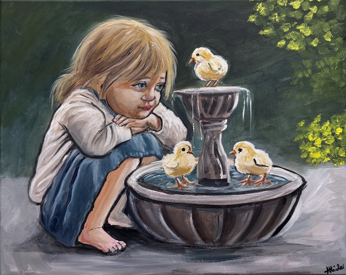 Childhood Curiosity By Aisha Haider, 20 X 16, Artwork For Sale On Artfinder