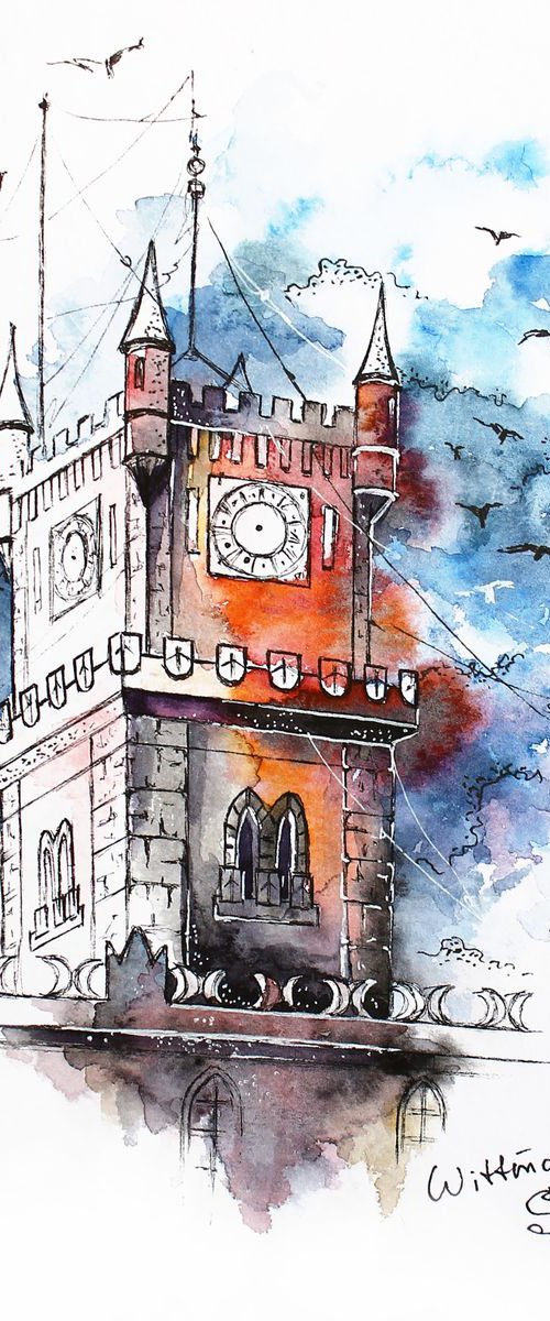Turret with clock by Svetlana Vitman