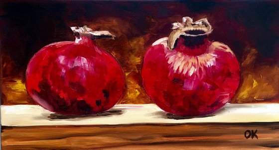 Still life with Pomegranates