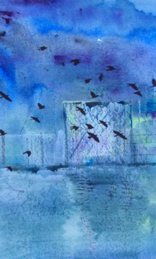 Urban Birds over city by Teresa Tanner