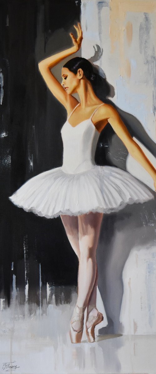 Ballerina white swan by Serghei Ghetiu