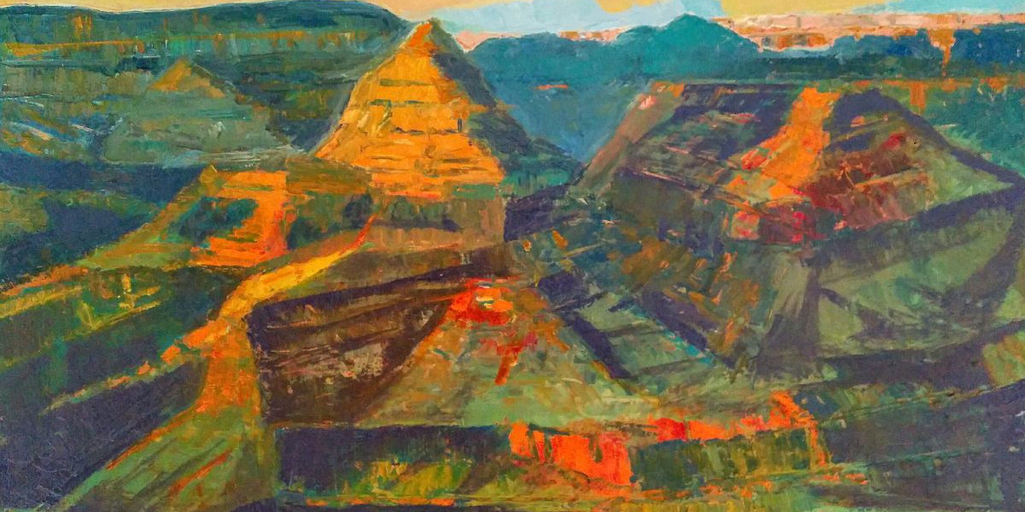 Art of the Day: "Illumination, Grand Canyons, Landscape, 2016" by Padmaja Madhu