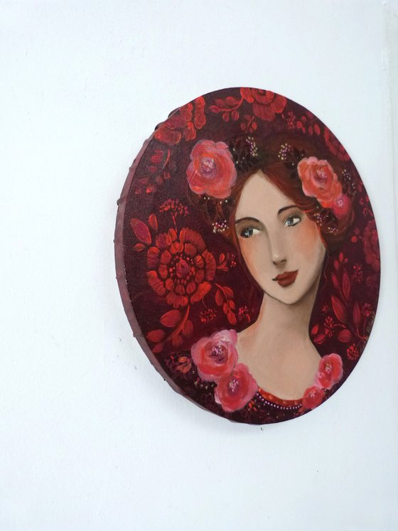 Romance 30 cm round canvas.