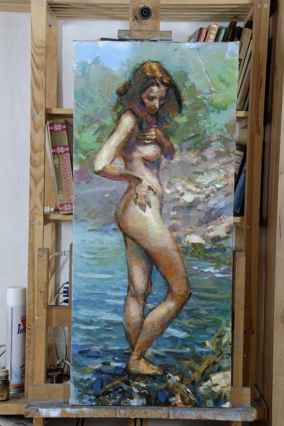 Original Acrylic Painting on Canvas Nude