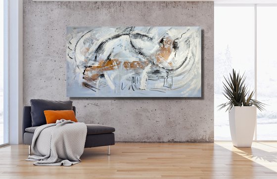 large abstract painting-xxl-200x100-large wall art canvas-cm-title-c769