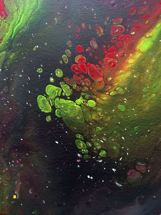 "Science Experiment" - FREE USA SHIPPING - Original Abstract PMS Fluid Acrylic Painting - 20 x 16 inches