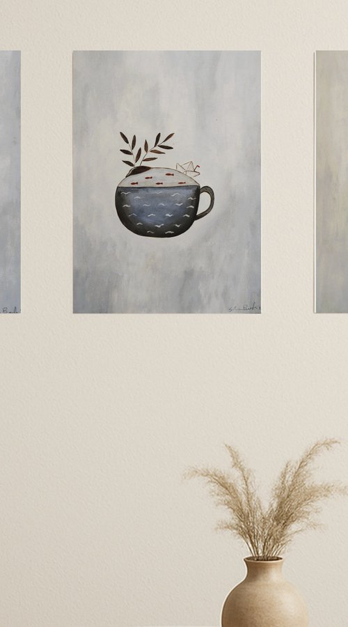 About the sea, set of 3 by Silvia Beneforti