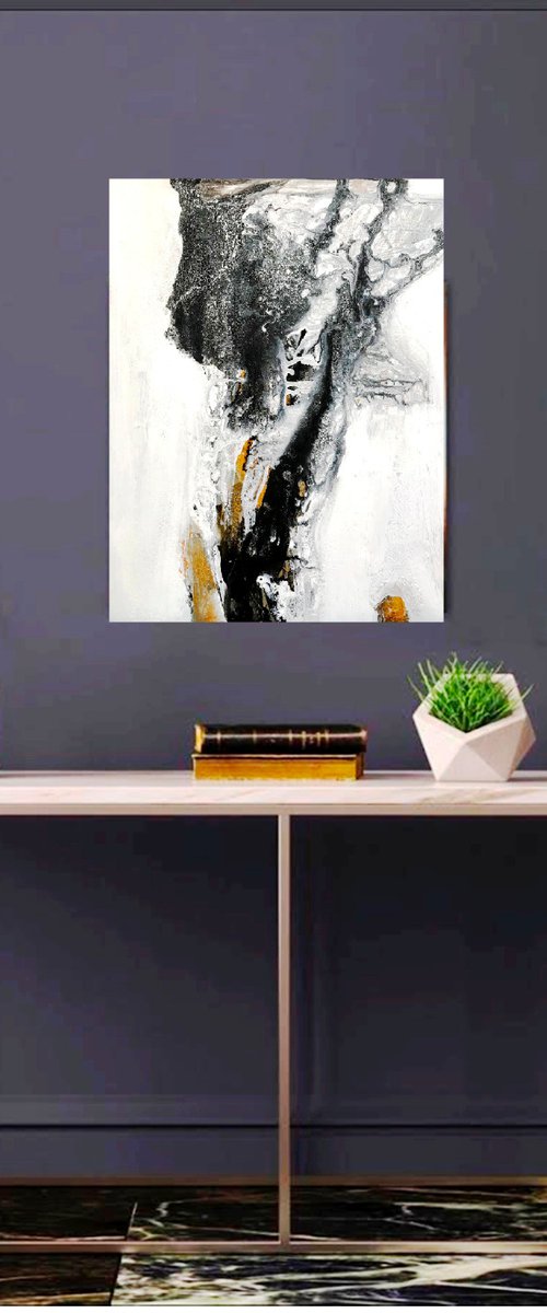 Abstract 'Gold Rush II' by Maxine Anne  Martin