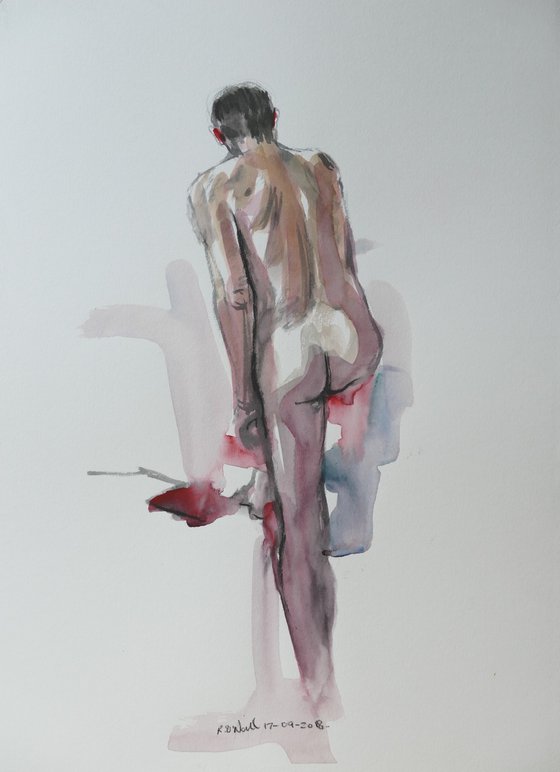 standing male nude