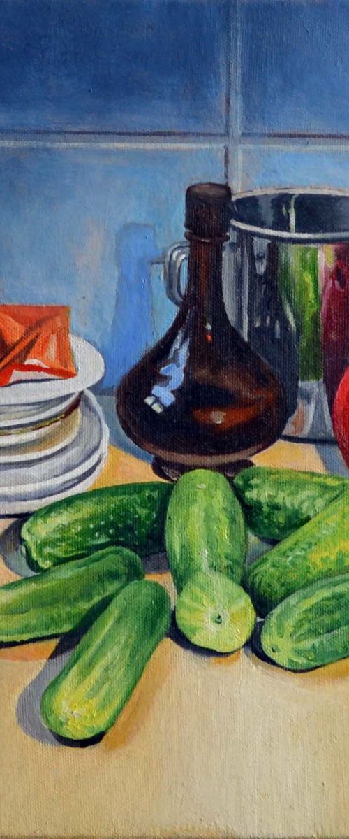 Still life with vegetables by Zoltán Csomós