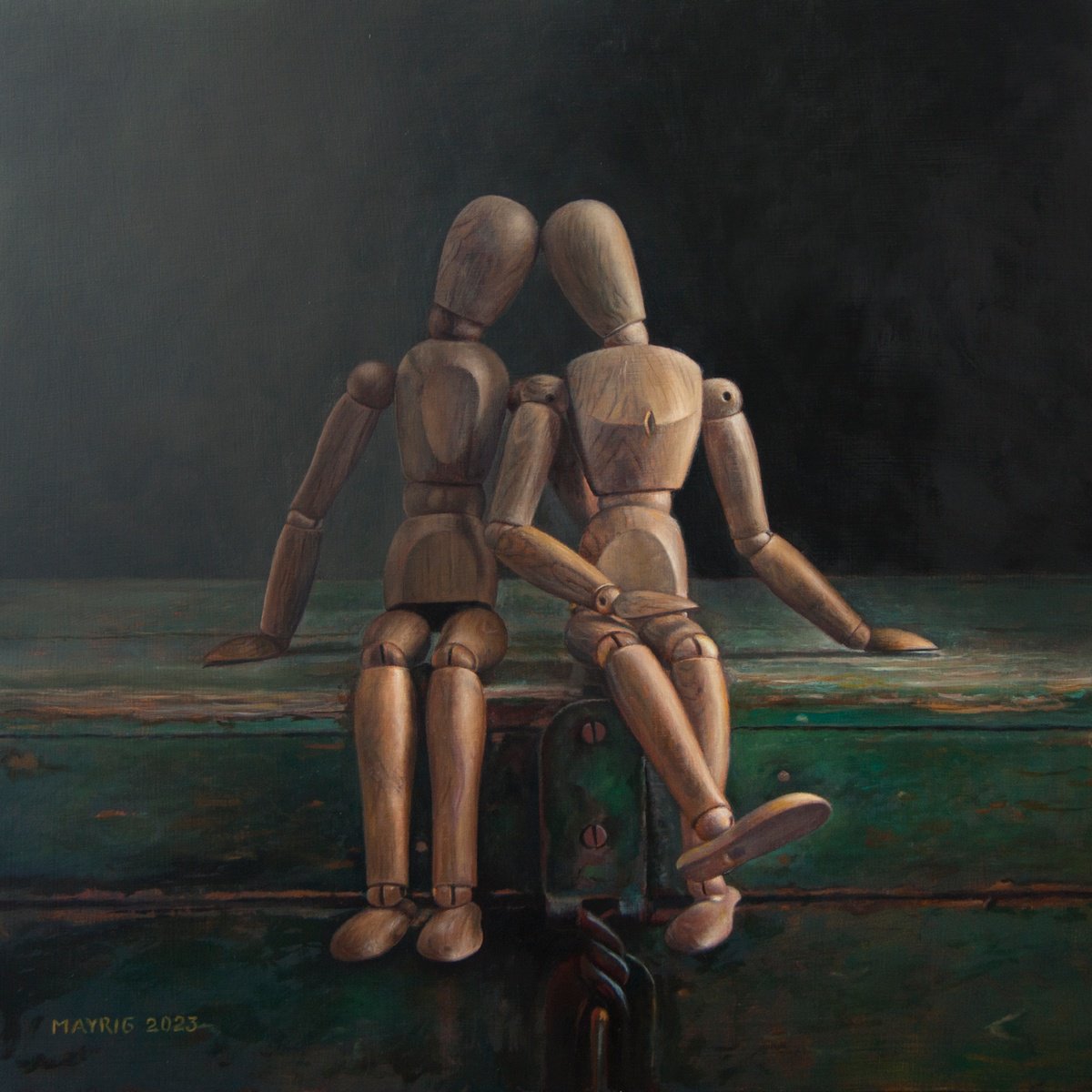 Photorealistic Still Life Oil Painting By Mayrig Simonjan, 16 X 16", Affection, Original Artwork