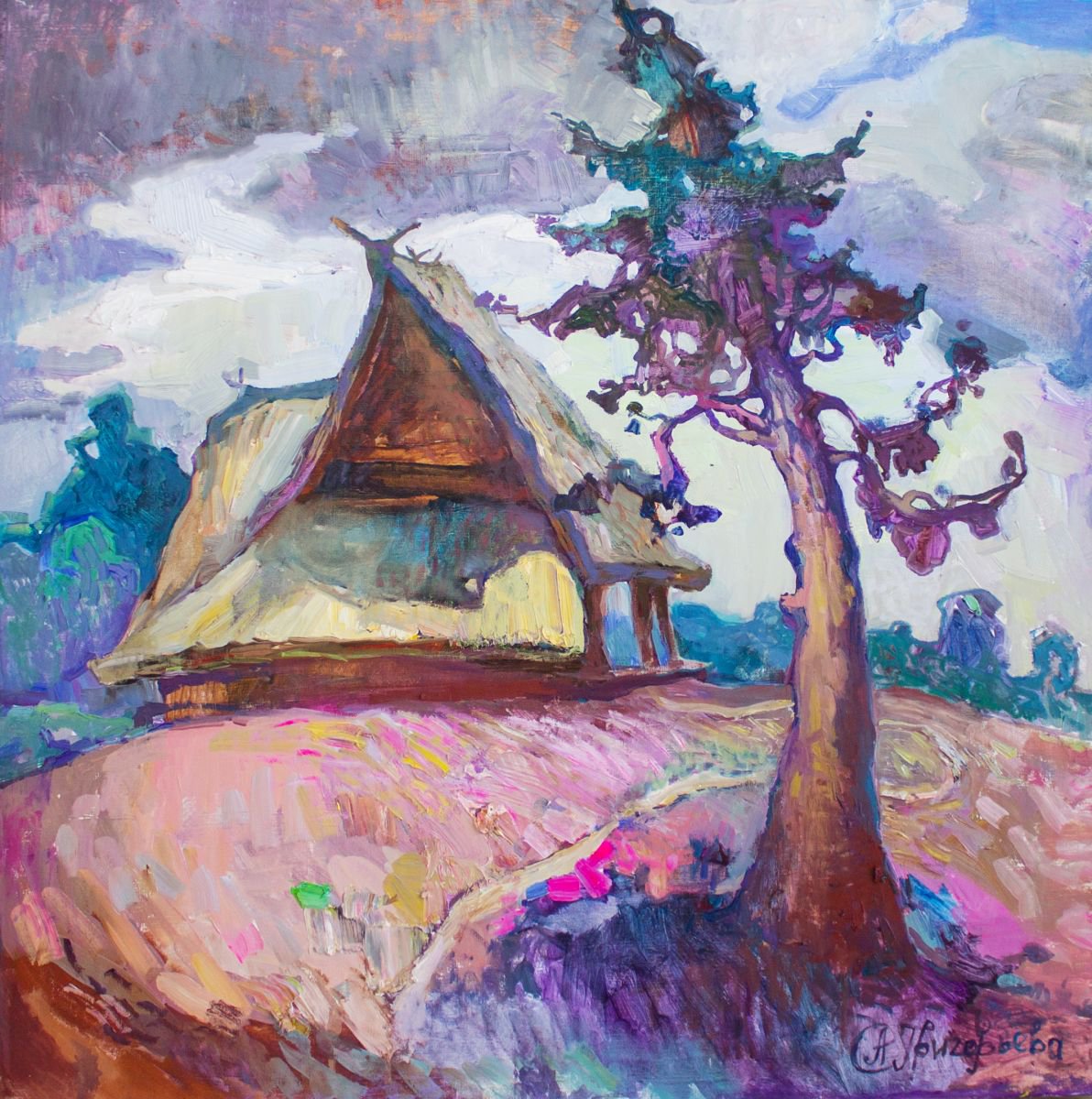 Bath In Kerkshli By Anastasiia Grygorieva, 28 X 28, Artwork For Sale On Artfinder