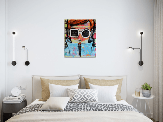 Funny Fashion - Original New Contemporary Pop Art Painting on Canvas Ready To Hang