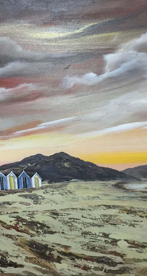 Broadchurch Beach Huts by Marja Brown
