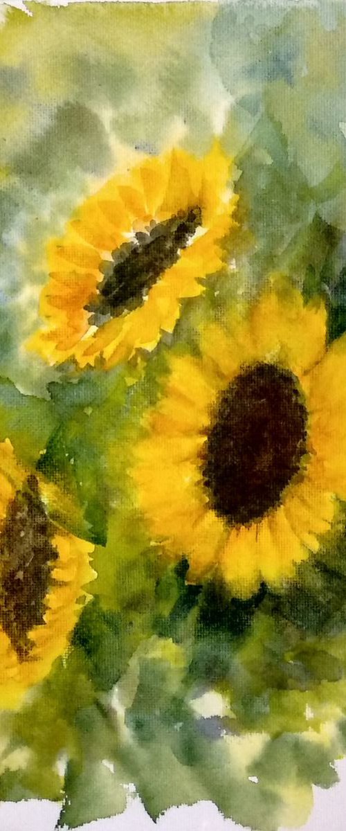 Sunflowers after Van Gogh by Asha Shenoy