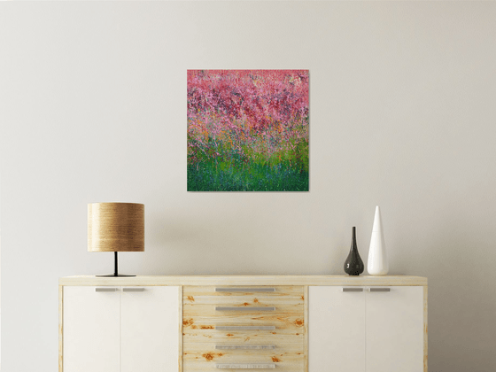 Pink flower meadow
