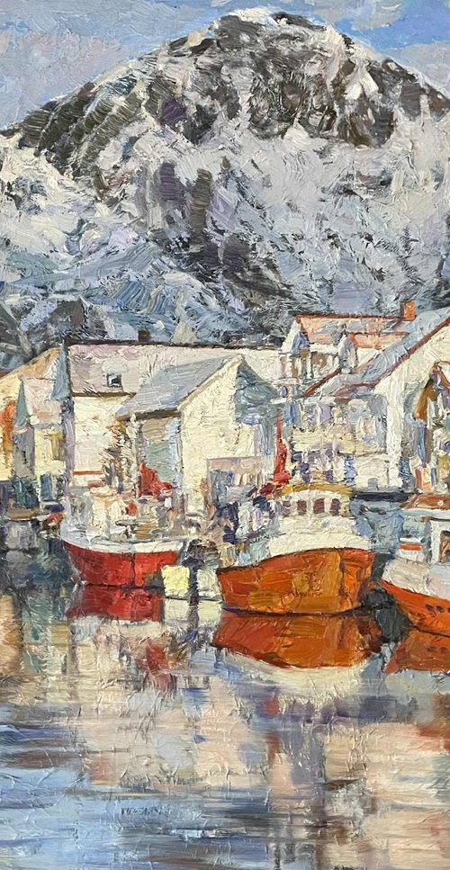 Bright Henningsvær by Nadezda Stupina