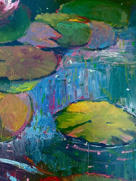 Pond with water lilies