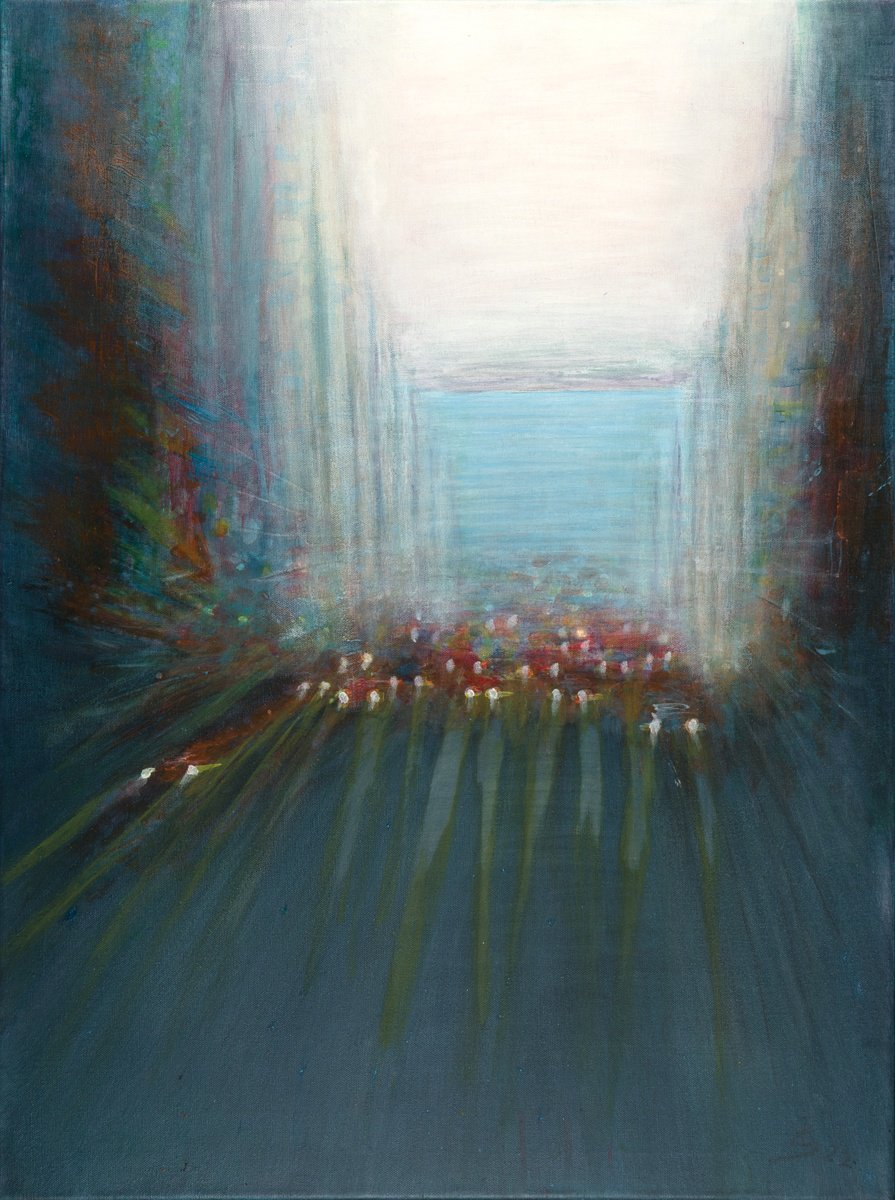 Urban And Pop Painting , City Dreams By Peter Stahr, 24 X 32, Artwork For Sale On Artfinder