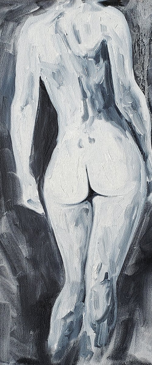 Grey - Nude - Female Figure by Katrina Case