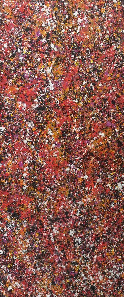 Abstract JACKSON POLLOCK style acrylic by M.Y. by Max Yaskin