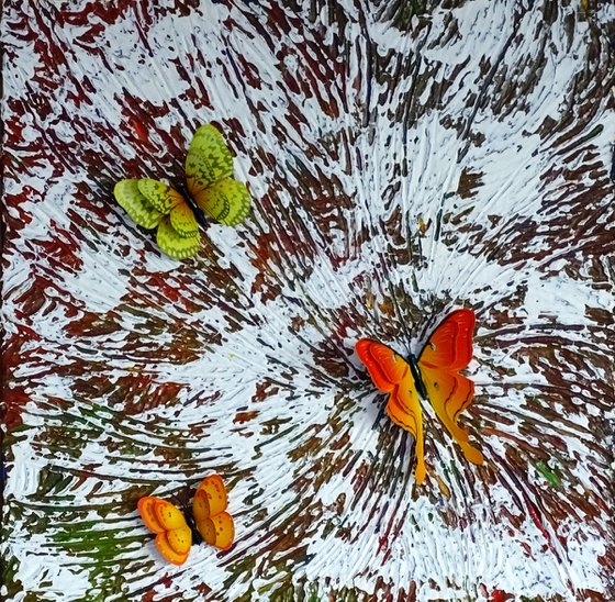Collage of butterfly wall art