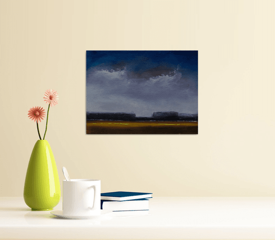 Small oil abstract landscape