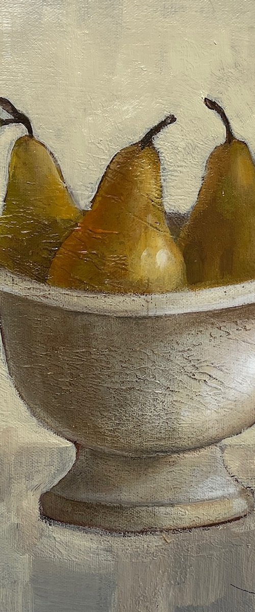 Pears in Old Bowl by Silvia  Vassileva