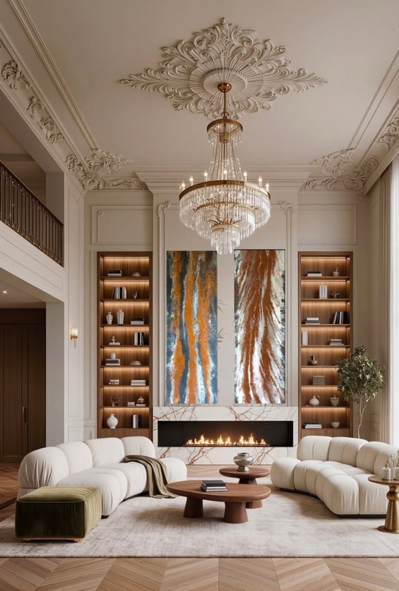 Sillage — Monumental Abstract Diptych