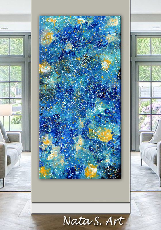 Blue Abstract - Large Abstract Painting