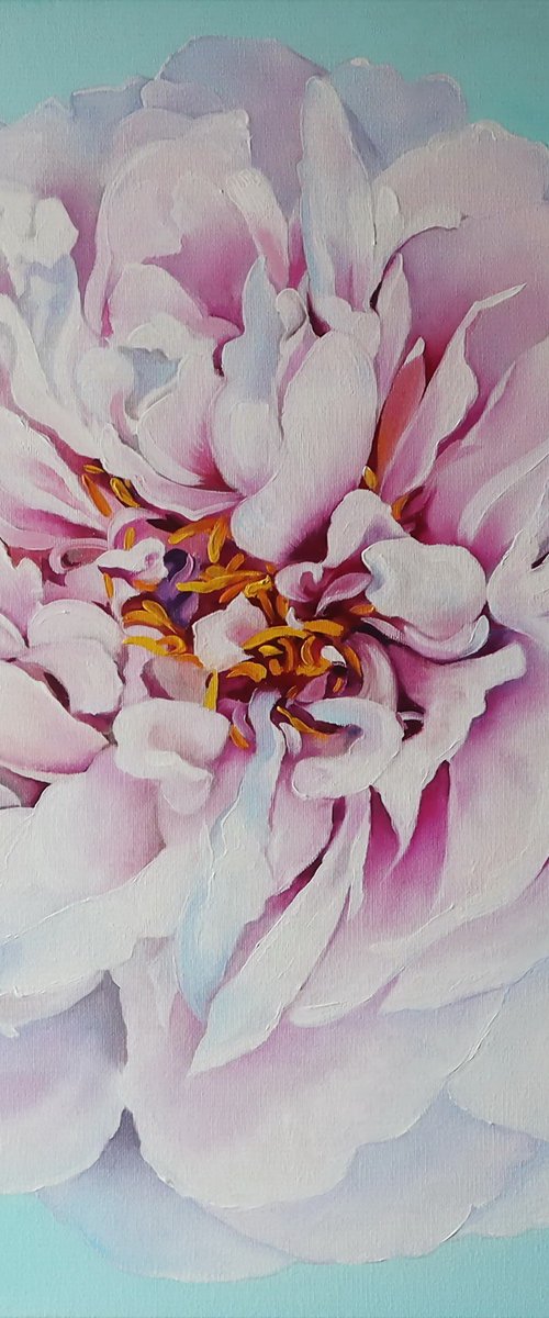 Peonies, Large painting Peony by Natalia Shaykina