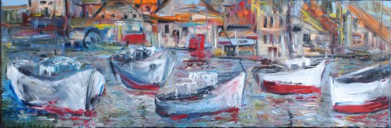 Boats. (90x30 cm)