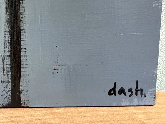 "Woman with Yellow Bag" Original art 16x16in