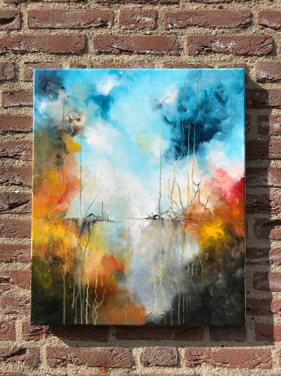 " Leusden II” abstract Painting -50x60cm