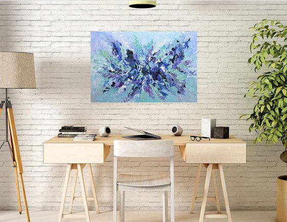 Lilac Blossom - Abstract Acrylic Painting