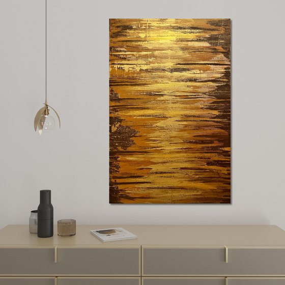 Golden Fire 90x60x2 cm